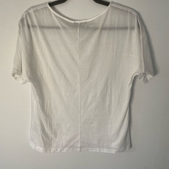 J Crew Women's Size S Lace Front Cotton Top - Picture 4 of 5